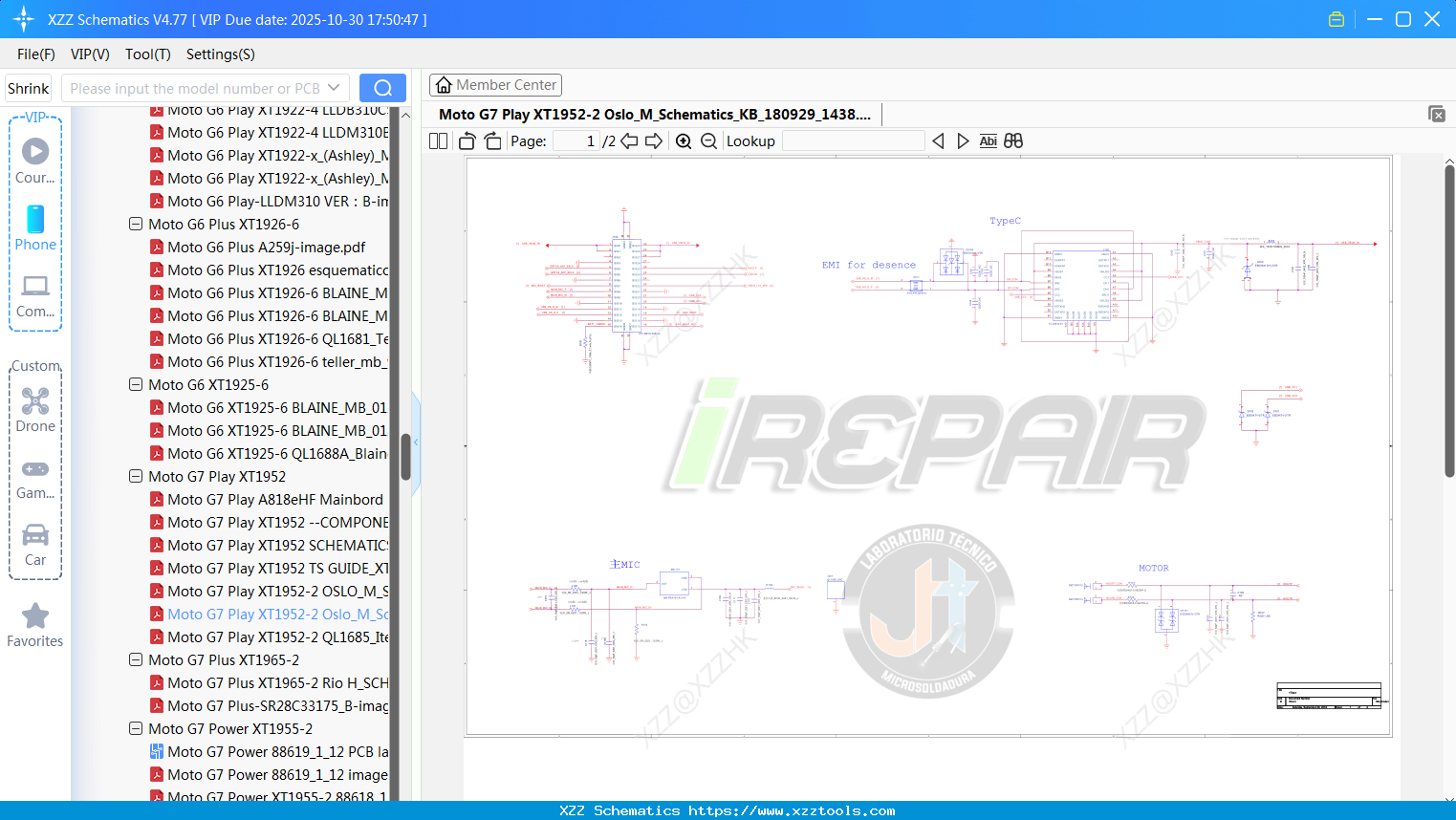 Motorola Moto G7 Play XT1952-2 Oslo_M_Schematics_KB_180929_1438